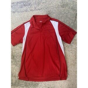 Under Armour Texas Longhorn Golf Club Logo Polo Shirt Mens L Red Polyester